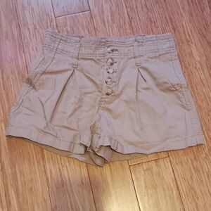 Indigo Rein Khaki/Tan Button Fly Shorts - Size 0/23